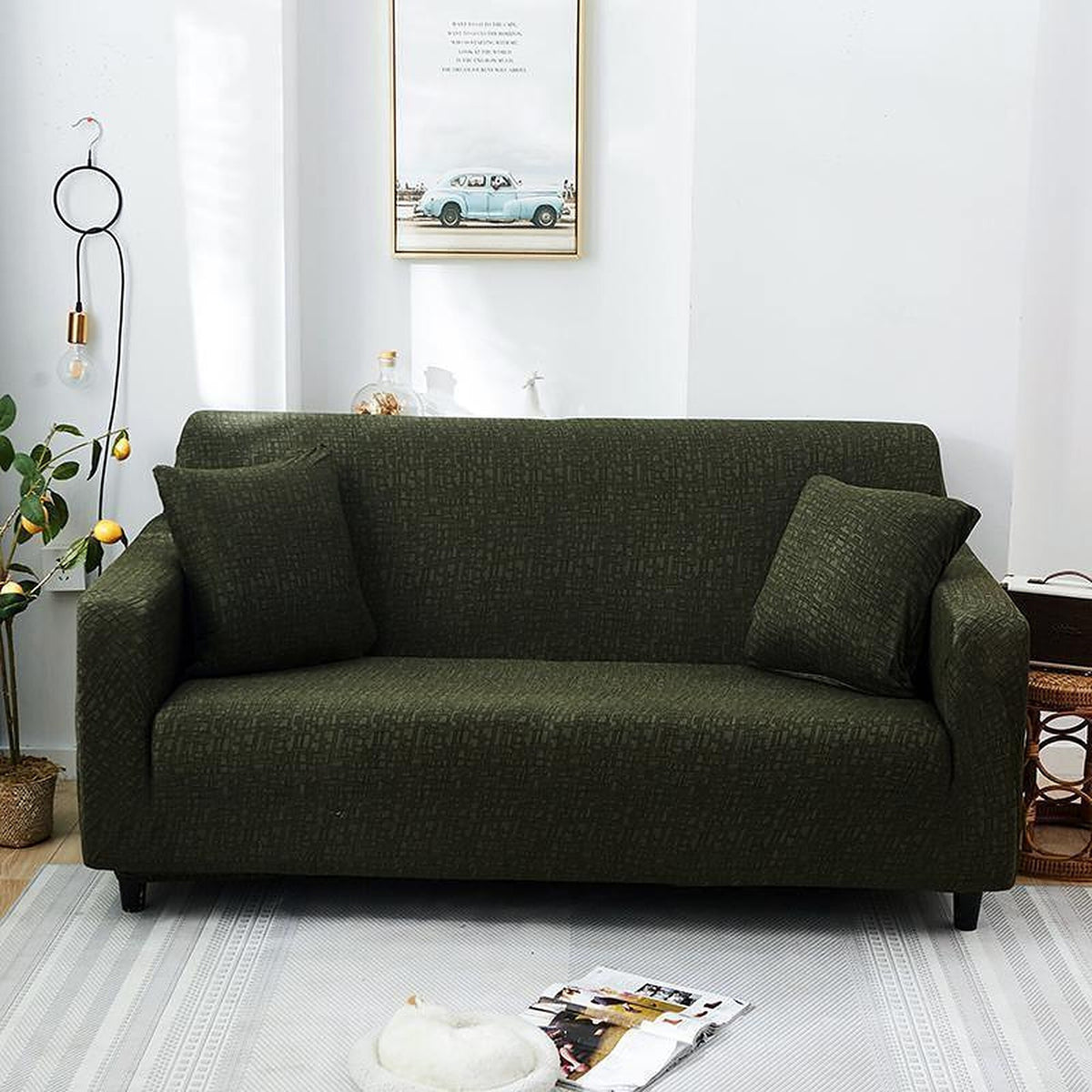 Sofa Cover – Distressed – Moss