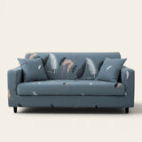 Sofa Cover – Feather Print – Stormy Blue