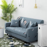Sofa Cover – Feather Print – Stormy Blue
