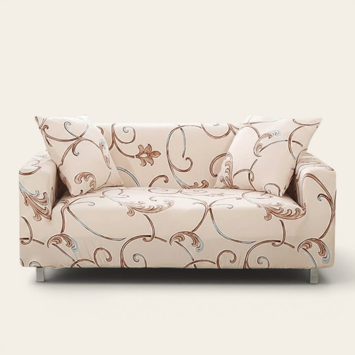 Sofa Cover – Filigree Print – Ivory Cream