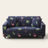 Sofa Cover – Flamingo Print – Midnight Navy
