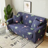 Sofa Cover – Flamingo Print – Midnight Navy