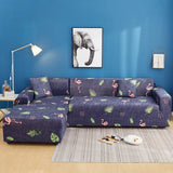 Sofa Cover – Flamingo Print – Midnight Navy