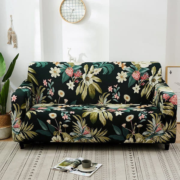 Sofa Cover – Floral Garden – Forest