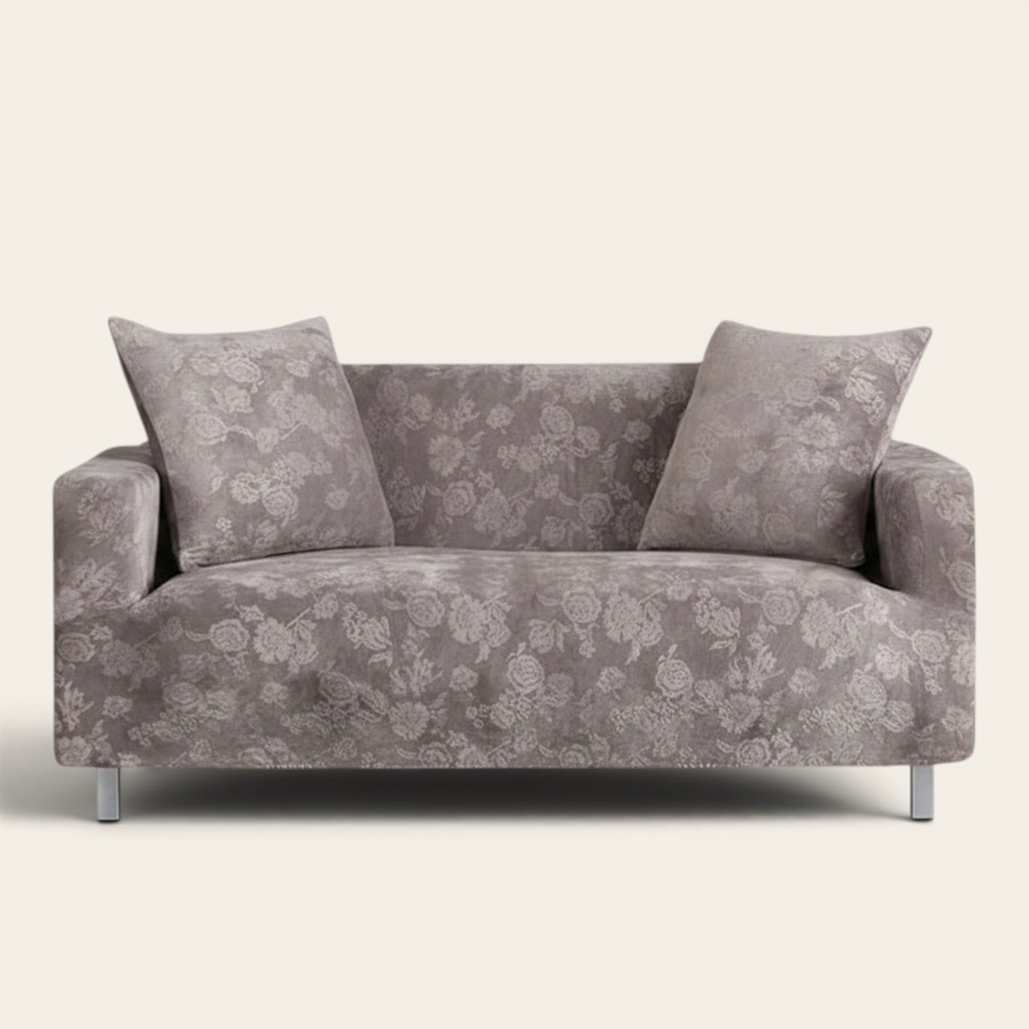 Sofa Cover – Floral Jacquard – Lavender Mist