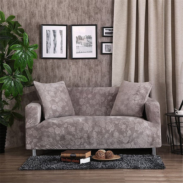 Sofa Cover – Floral Jacquard – Lavender Mist
