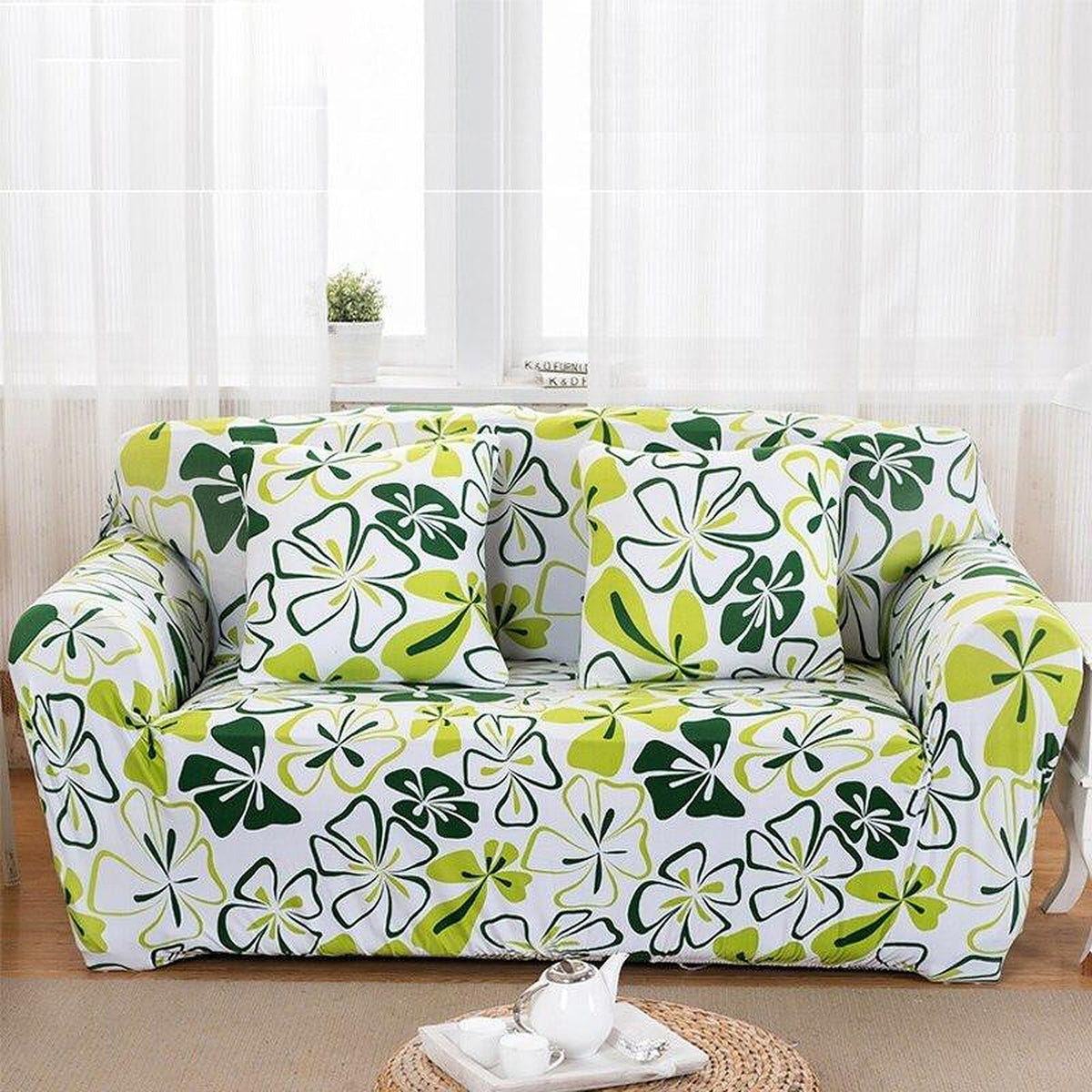 Sofa Cover – Floral – Sage Mist