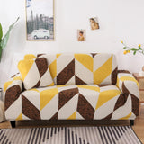 Sofa Cover – Geometric Chevron – Honey