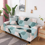 Sofa Cover – Geometric Chevron – Sage Mist