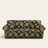 Sofa Cover – Geometric Circles – Midnight Navy