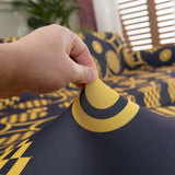 Sofa Cover – Geometric Circles – Midnight Navy