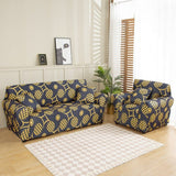Sofa Cover – Geometric Circles – Midnight Navy