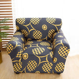 Sofa Cover – Geometric Circles – Midnight Navy