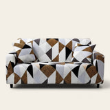 Sofa Cover – Geometric Harlequin – Espresso