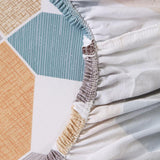 Sofa Cover – Geometric Hexagon – Bouclé Sand