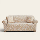 Sofa Cover – Geometric Lines – Bouclé Sand