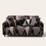 Sofa Cover – Geometric Marble – Charcoal