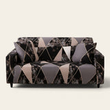 Sofa Cover – Geometric Marble – Charcoal