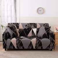 Sofa Cover – Geometric Marble – Charcoal