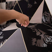 Sofa Cover – Geometric Marble – Charcoal