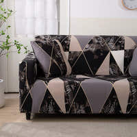 Sofa Cover – Geometric Marble – Charcoal