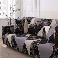 Sofa Cover – Geometric Marble – Charcoal