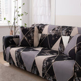 Sofa Cover – Geometric Marble – Charcoal