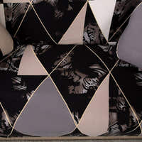 Sofa Cover – Geometric Marble – Charcoal