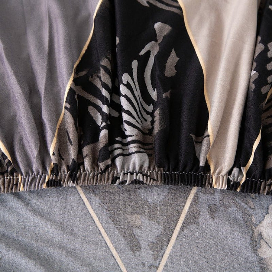 Sofa Cover – Geometric Marble – Charcoal