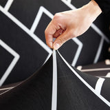 Sofa Cover – Geometric Maze – Ink Black
