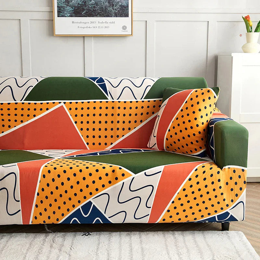 Sofa Cover – Geometric Pop – Forest
