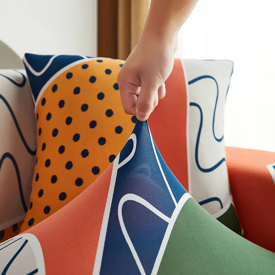 Sofa Cover – Geometric Pop – Forest