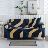 Sofa Cover – Geometric Stripes – Midnight Navy