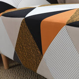 Sofa Cover – Geometric Triangles – Caramel