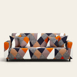 Sofa Cover – Geometric Triangles – Charcoal