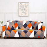Sofa Cover – Geometric Triangles – Charcoal
