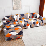 Sofa Cover – Geometric Triangles – Charcoal