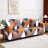Sofa Cover – Geometric Triangles – Charcoal