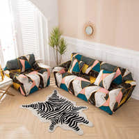 Sofa Cover – Geometric Triangles – Midnight Navy