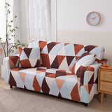Sofa Cover – Geometric Triangles – Terracotta
