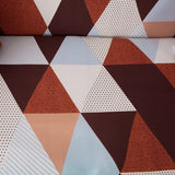 Sofa Cover – Geometric Triangles – Terracotta