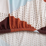 Sofa Cover – Geometric Triangles – Terracotta