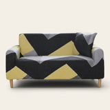 Sofa Cover – Geometric Zigzag – Charcoal
