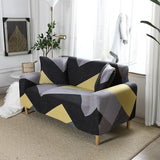 Sofa Cover – Geometric Zigzag – Charcoal