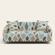 Sofa Cover – Harlequin Diamond – Sky Mist