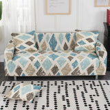 Sofa Cover – Harlequin Diamond – Sky Mist