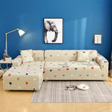 Sofa Cover – Heart Print – Ivory Cream