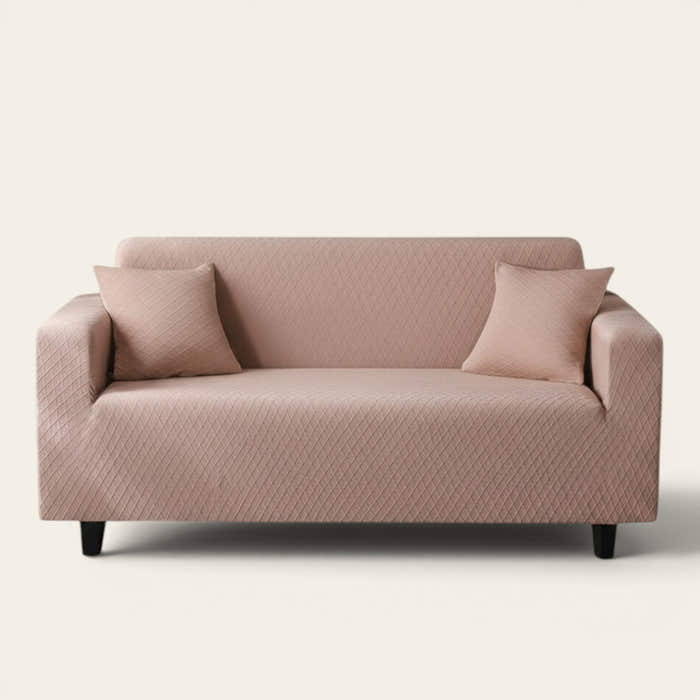 Sofa Cover – Jacquard – Soft Blush