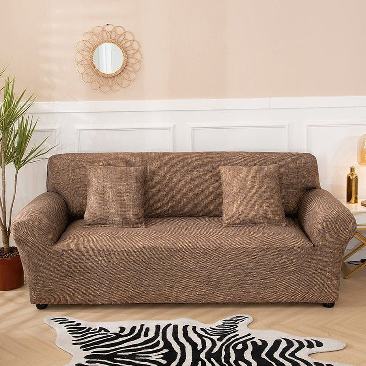 Sofa Cover – Knit – Caramel