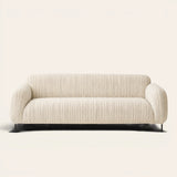 Grey Knit sofa cover on a plain studio background, view 2